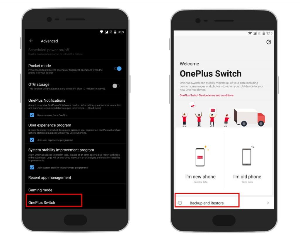 oneplus-6t-Backup & Restore find app